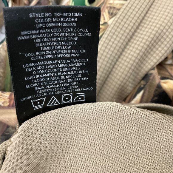 Mossy Oak Blades 1/4 Zip Shirt Men's L Tan Camo Performance Pullover - Picture 12 of 12